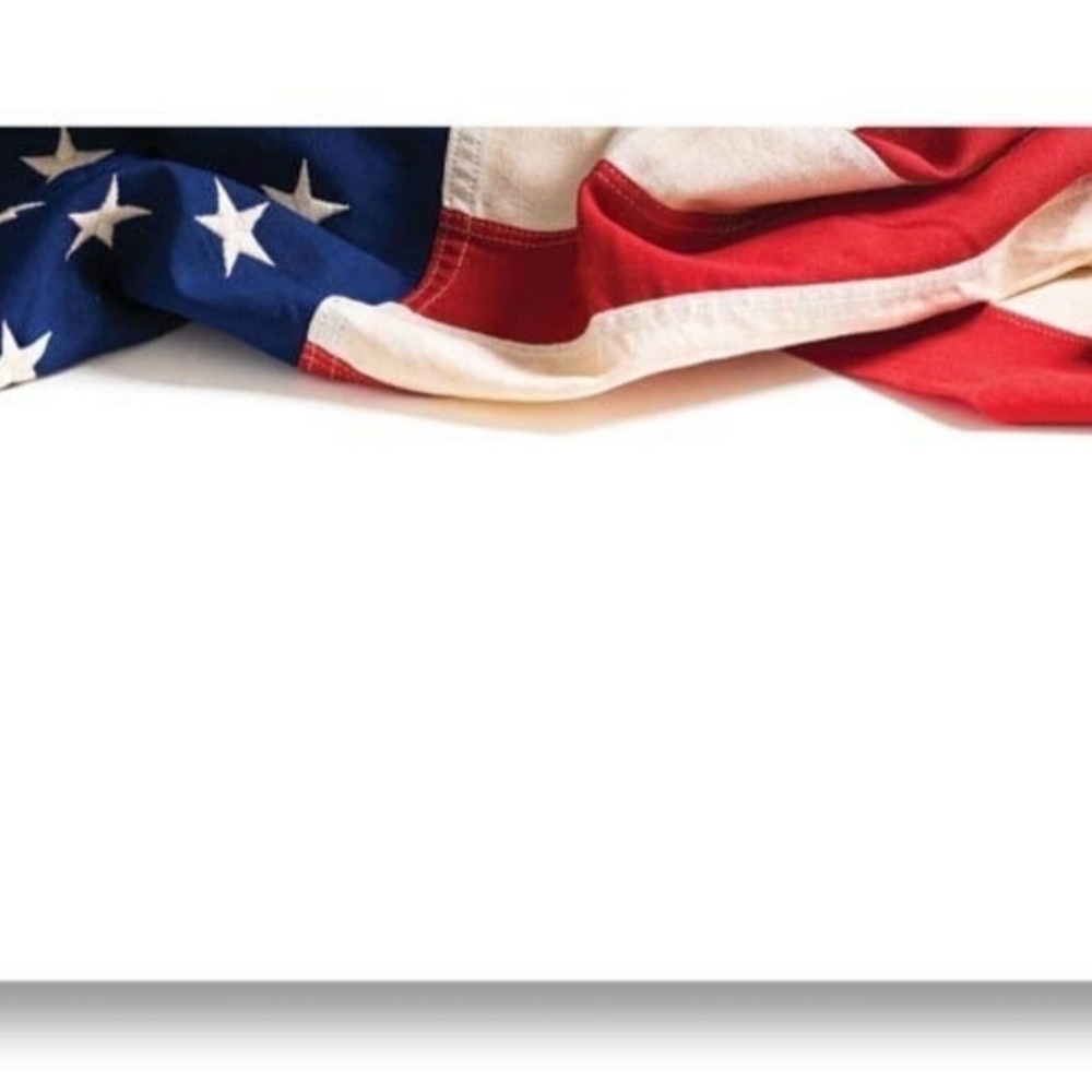 50 USA Flag Blank Enclosure Cards and Envelopes for Gifts Messages Flowers